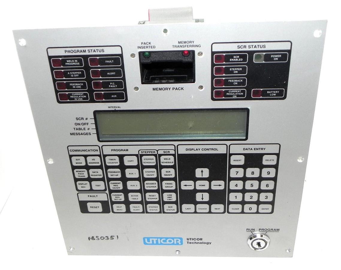 Refurbished REPAIRED UTICOR DATA ENTRY PANEL 75C95, UTICOR 75D48, 60B83-7