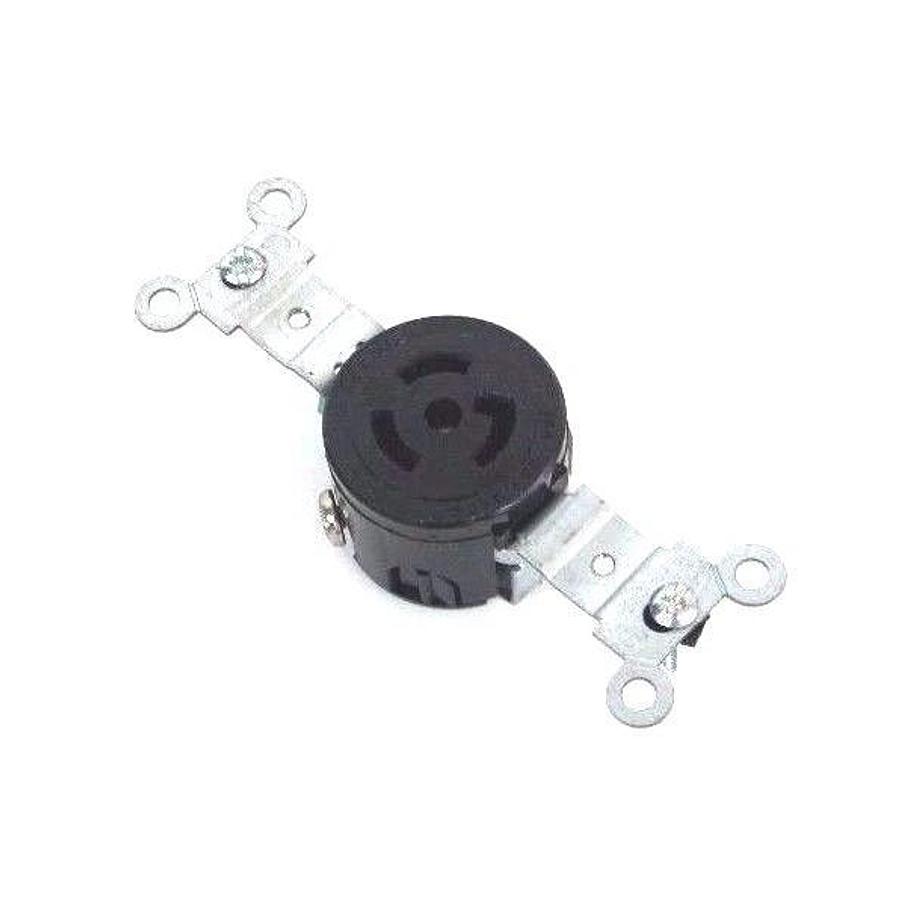 Used LOT OF 5 NEW LEVITON 4710 LOCKING RECEPTACLES 15A, 125V, BLACK