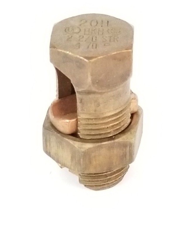 Used NEW BLACKBURN 20H BKB 2-2/0 STR 4 70 COPPER SPLIT BOLT