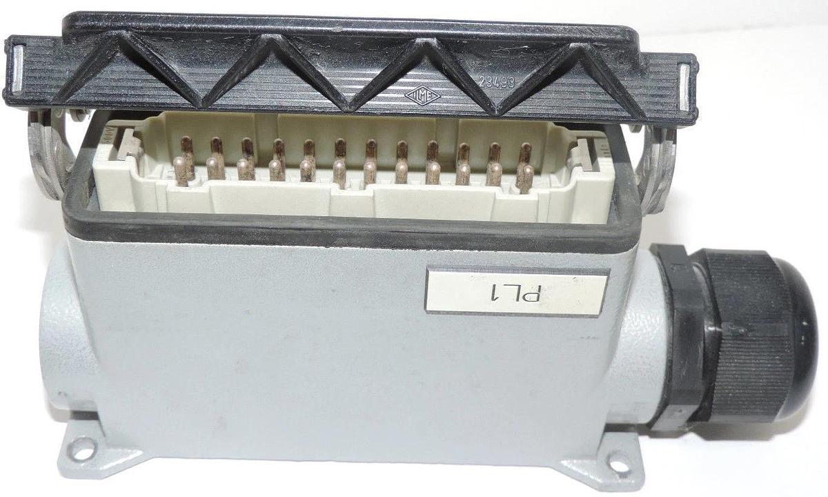 Used ILME 23493 SIDE ENTRY CONNECTOR HOOD WITH ILME 16A-500V MALE CONNECTOR