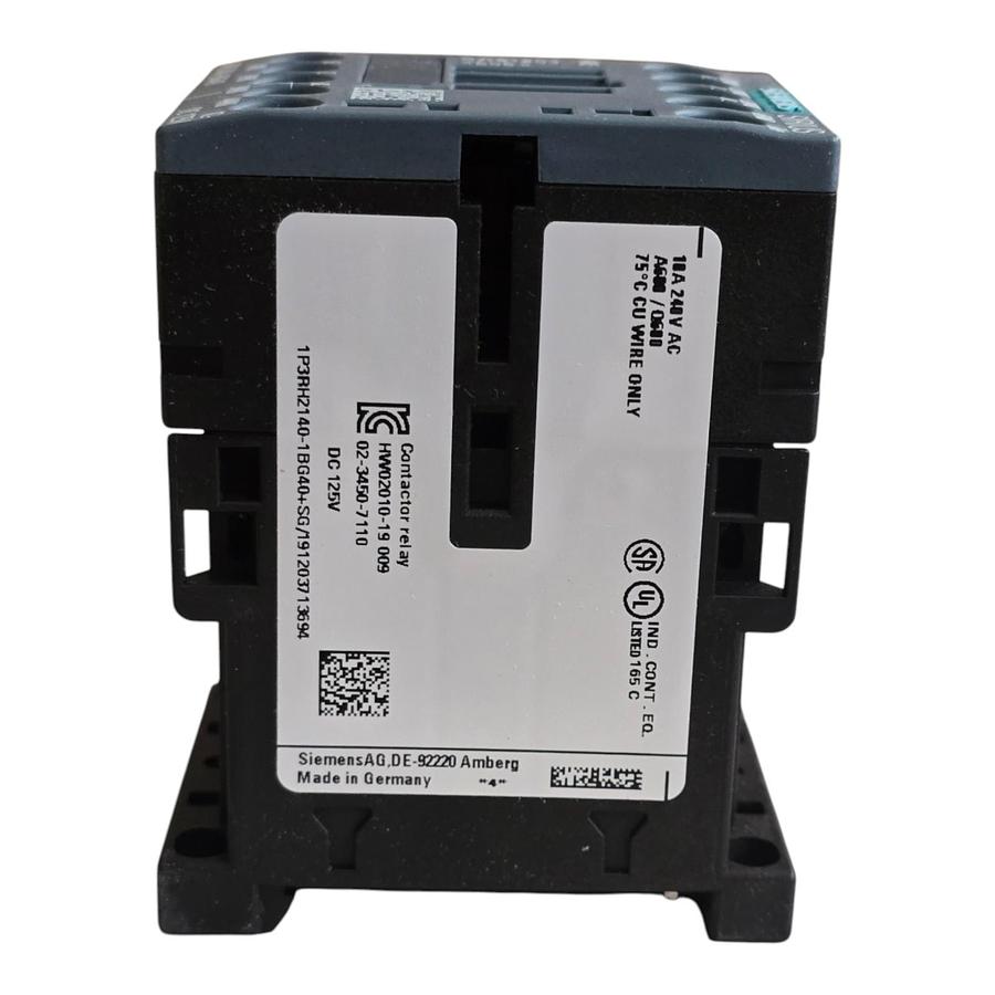 Used Siemens 3RH2140-1BG40 SIRIUS Contactor Relay 4 NO 125V DC Coil Size S00 NSMP