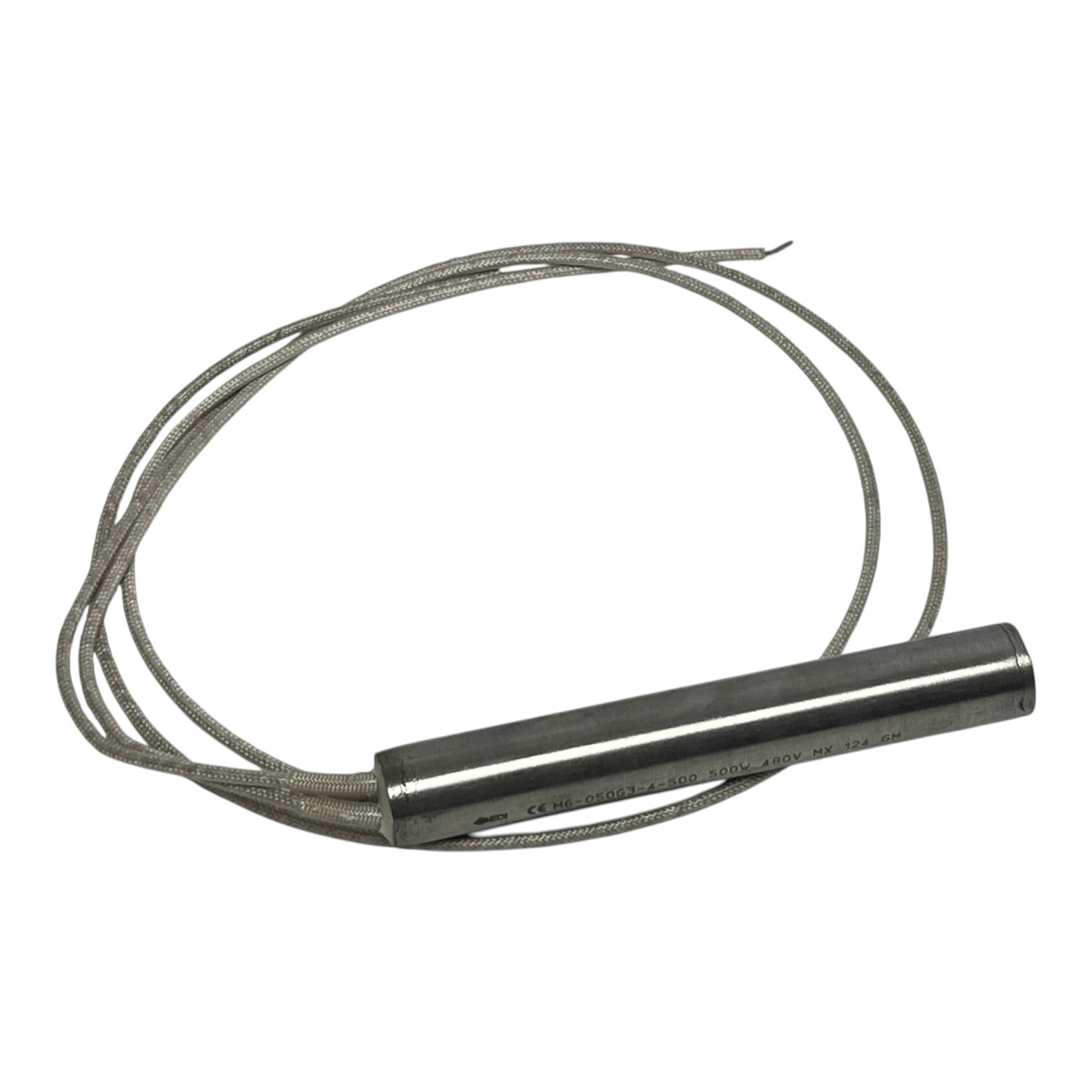 Used New EDI M6-050G3-4-500 Industrial Cartridge Heater 500W 480V Braided Wire Lead