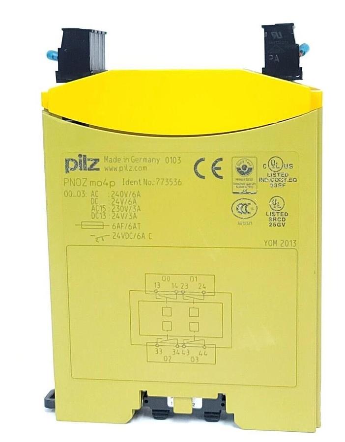 Used USED PILZ PNOZ mo4p 4n/o 773536 SAFETY RELAY EXPANSION MODULE PNOZMO4P