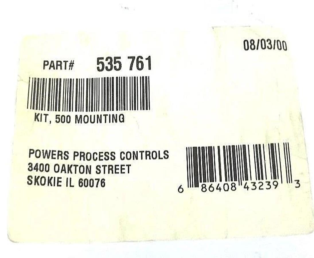 Used NEW POWERS PROCESS CONTROLS 535-761 KIT, 500 MOUNTING 535761