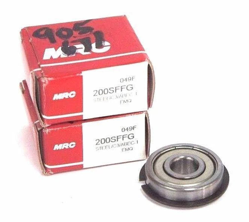 Used LOT OF 2 NIB MRC 200SFFG BALL BEARINGS 10MM X 30MM X 9MM W/ SNAP RING