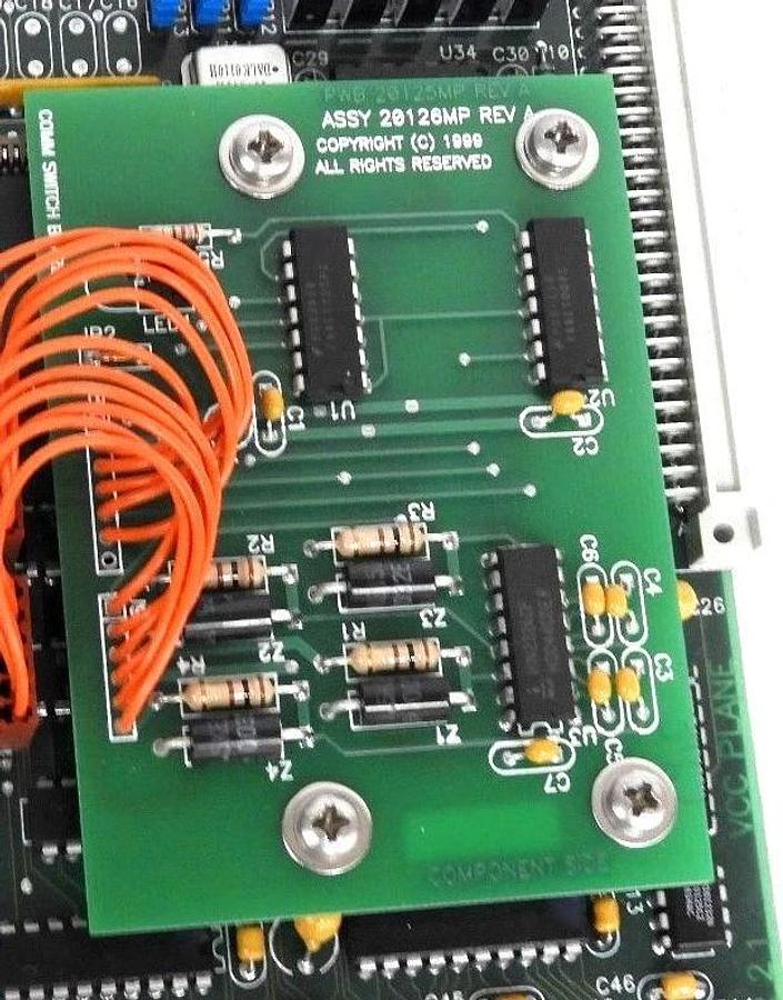 Used GE SYPROTEC 15302 REV. D SENSOR INPUT XFMR BOARD W/ ASSY. 20126MP REV. A SWITCH