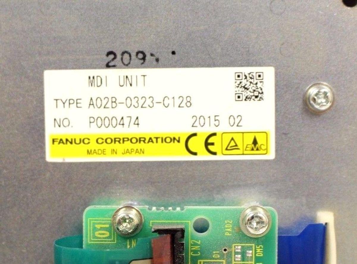 Used FANUC A02B-0323-C128 MDI UNIT CONTROL KEYPAD / KEYBOARD A02B0323C128