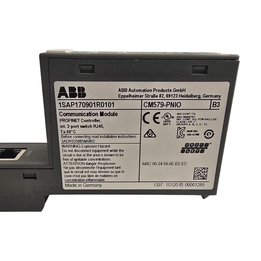 Used ABB CM579-PNIO 1SAP170901R0101 AC500 Comm. Module PROFINET IO RT Controller NSMP