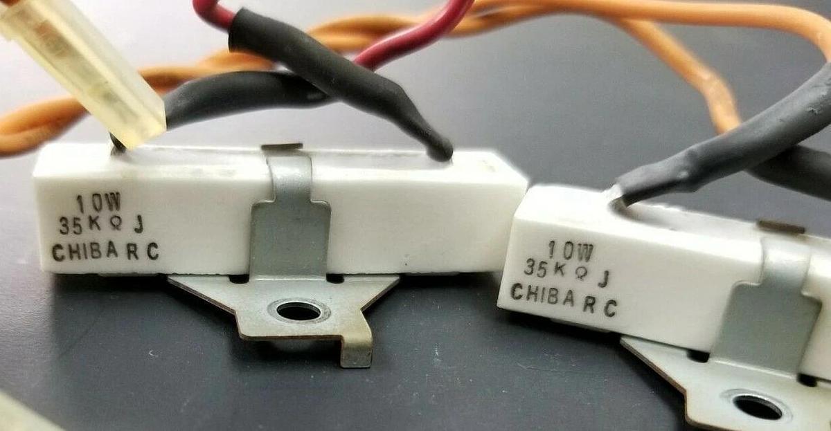 Used LOT OF 2 CHIBA RC RESISTORS 10W 35K