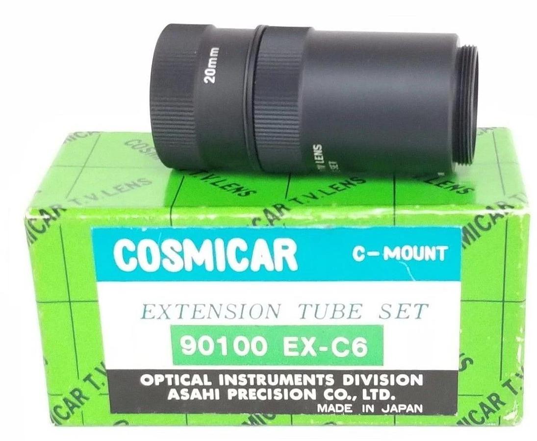 Used NIB COSMICAR 90100 EX-C6 EXTENSION TUBE SET C-MOUNT