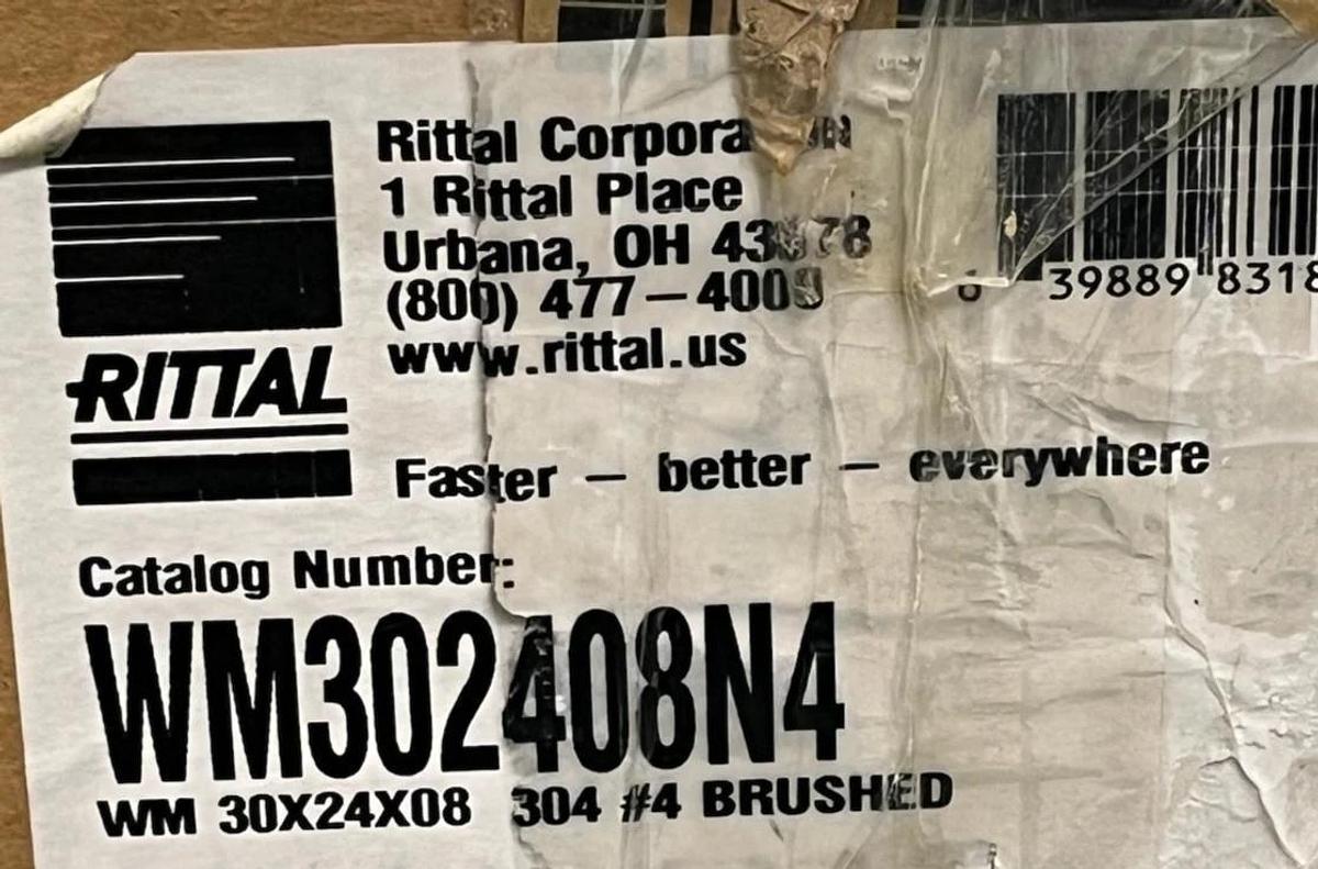 Rittal WM302408N4 304 SS NEMA 4X Enclosure w/ 7-Tube DAAMS Air Sampling Station