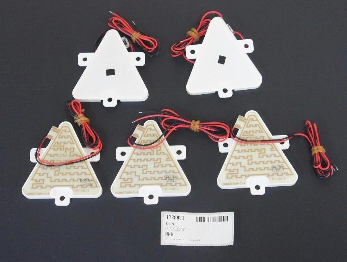 Used LOT OF 5 NEW KONE US63686001 RED LED LANTERN ARROWS C0B6370GW-T-6 SY-122-2