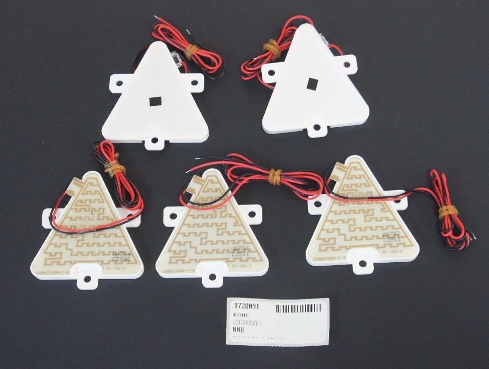 Used LOT OF 5 NEW KONE US63686001 RED LED LANTERN ARROWS C0B6370GW-T-6 SY-122-2