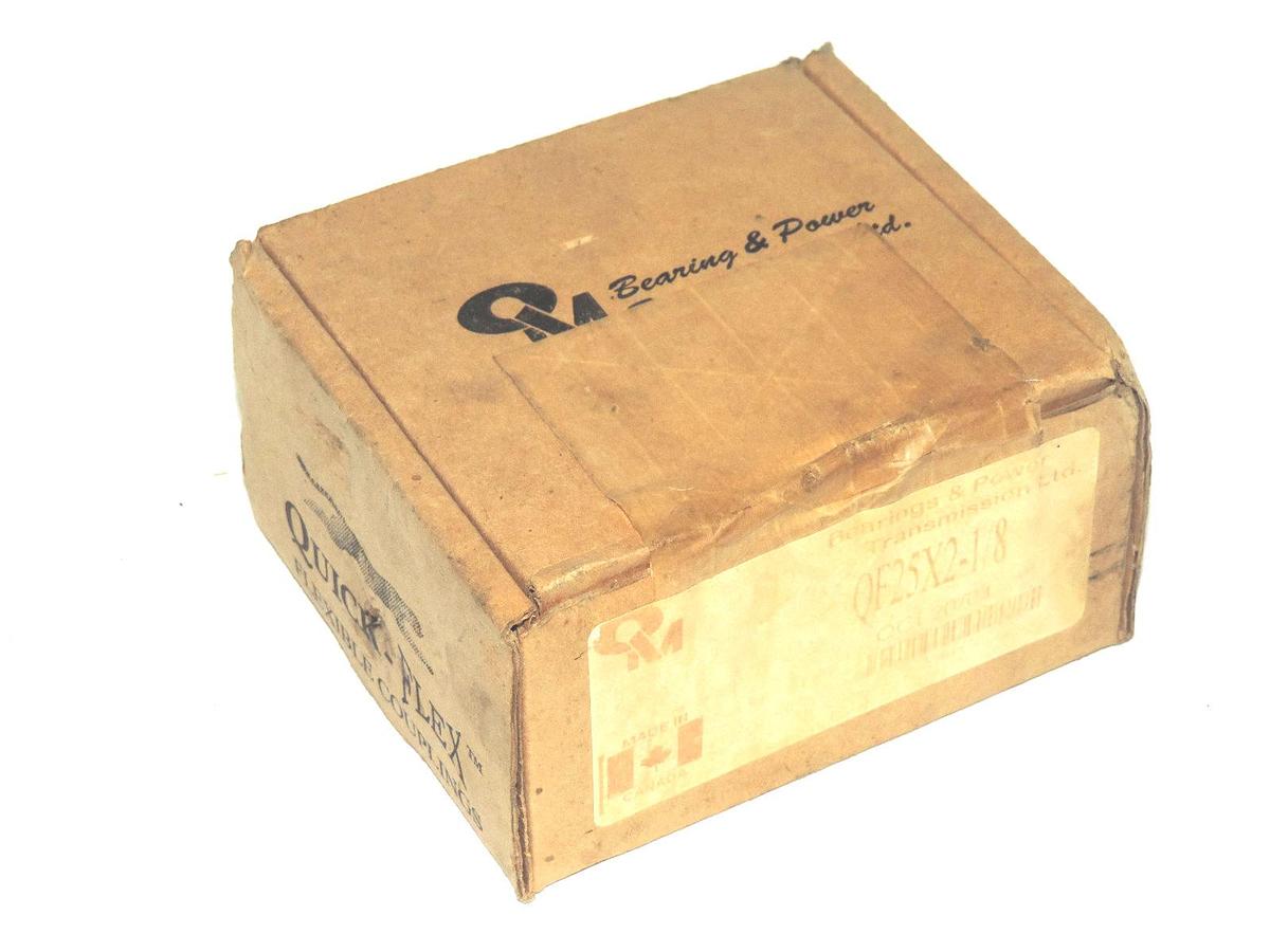 Used NIB QM BEARING & POWER TRANSMISSION QF25X2-1/8 QUICK-FLEX COUPLING, QF25X218