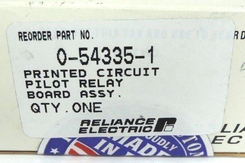 NIB RELIANCE ELECTRIC 0-54335-1 PILOT RELAY PC BOARD CARD