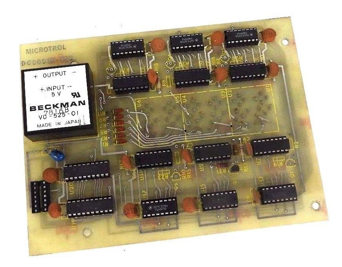 Used MICROTROL DC00005-502 DISPLAY BOARD DC00005502 W/ BECKMAN VC-525-01 CONVERTER