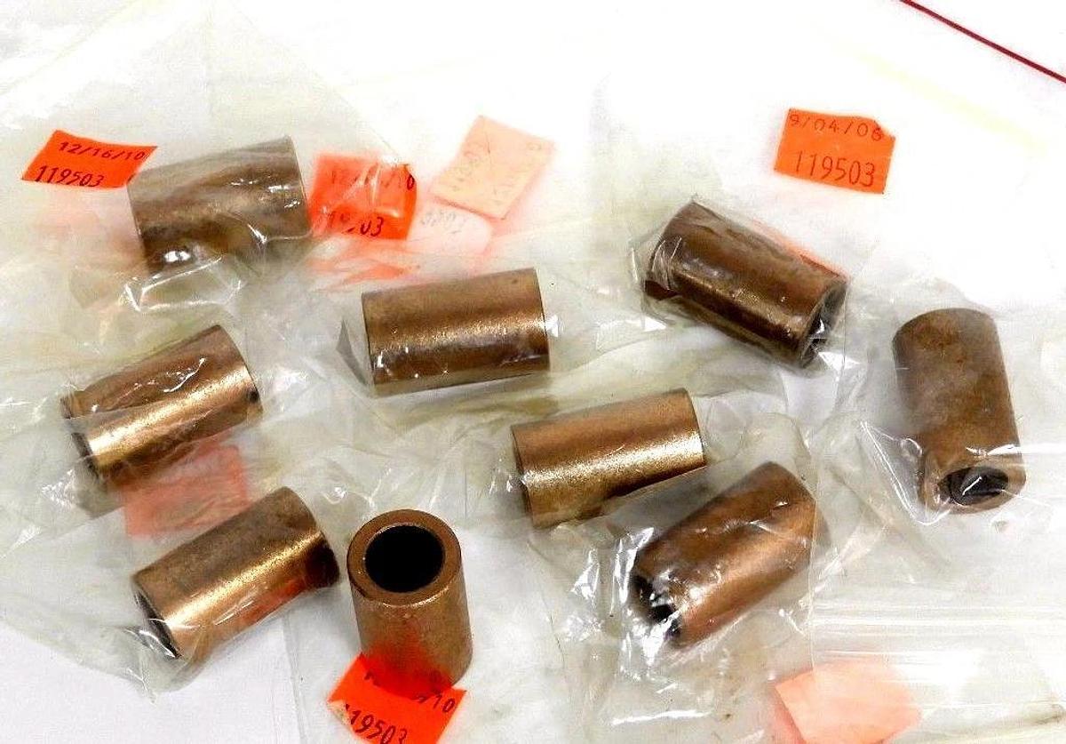 LOT OF 9 NEW SYMMCO SS-1624-20 1/2"IDx3/4"ODx1-1/4" BRONZE BEARING SLEEVES