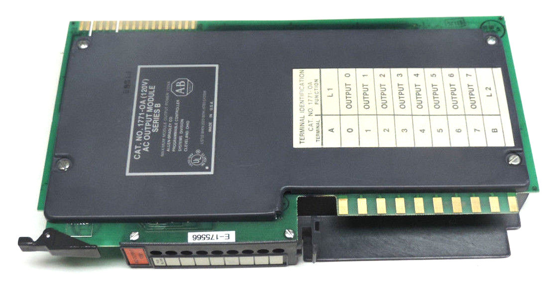 Used REPAIRED ALLEN BRADLEY 1771-OA AC OUTPUT MODULE SER B, 120V, 1771OA
