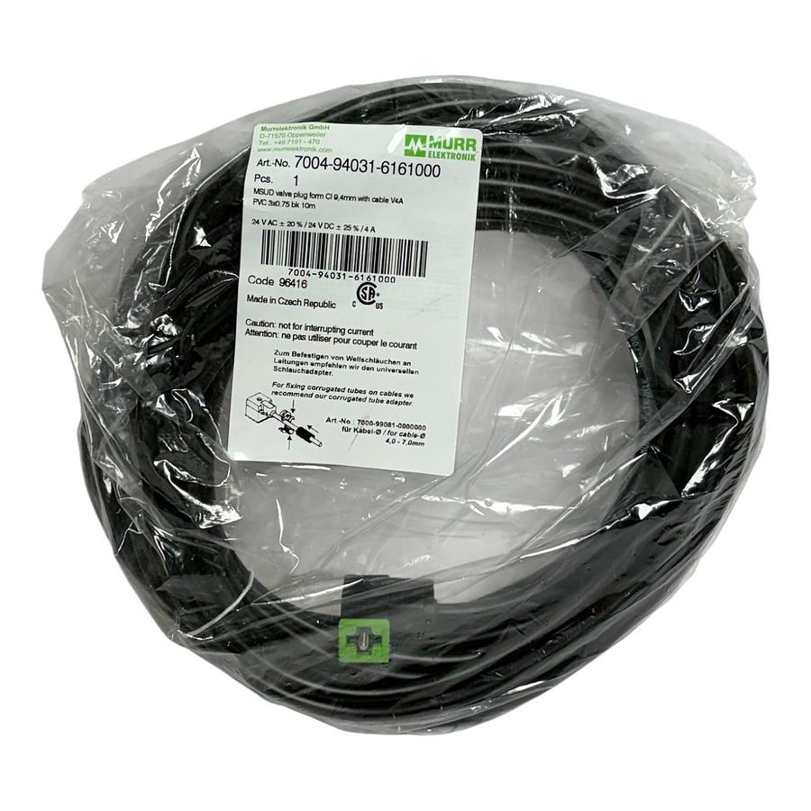 Murr 7004-94031-6161000 MSUD Valve Plug Form CI 9.4mm 10m Cable New
