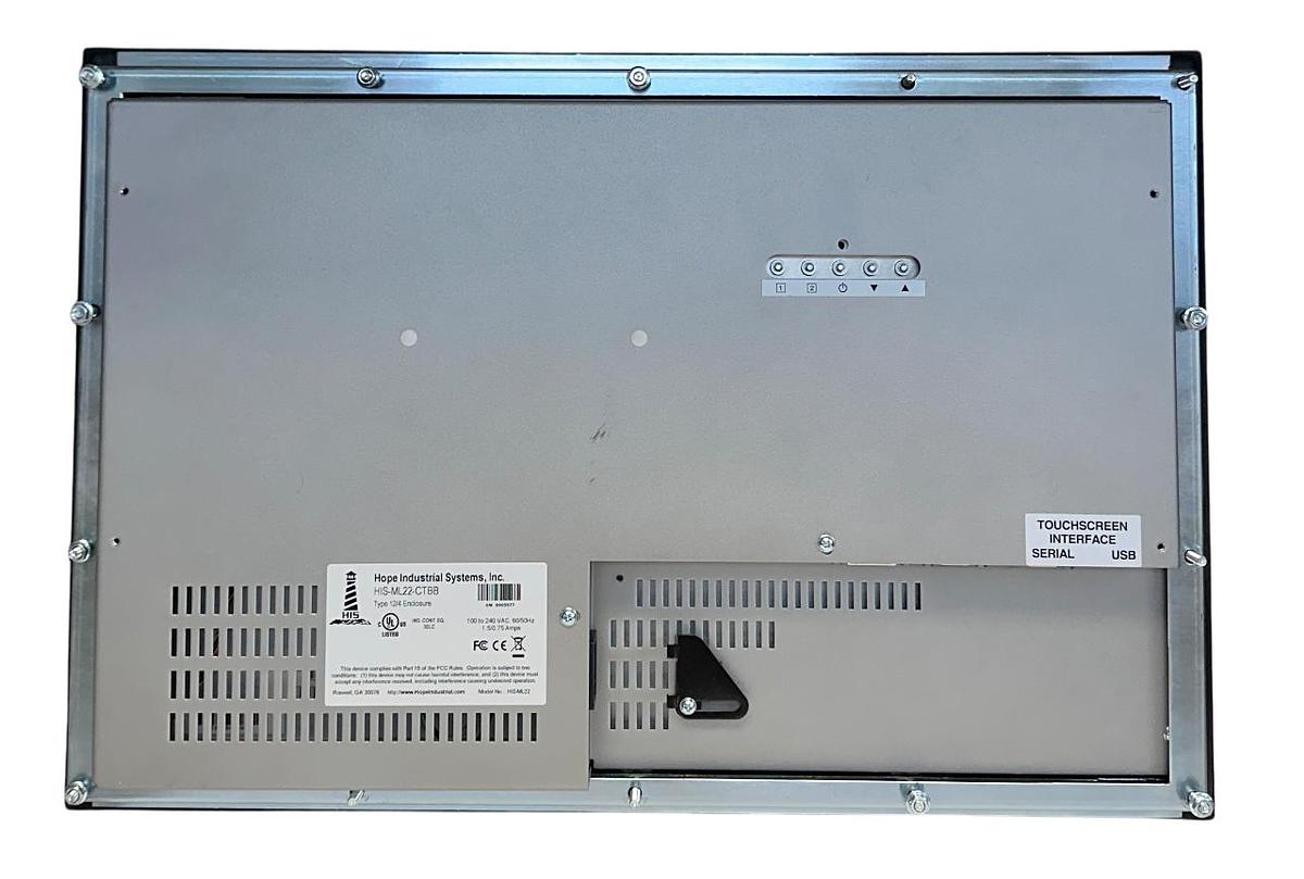 Used HOPE INDUSTRIAL SYSTEMS HIS-ML22-CTBB / HIS-ML22 TOUCHSCREEN 100-240VAC USNP