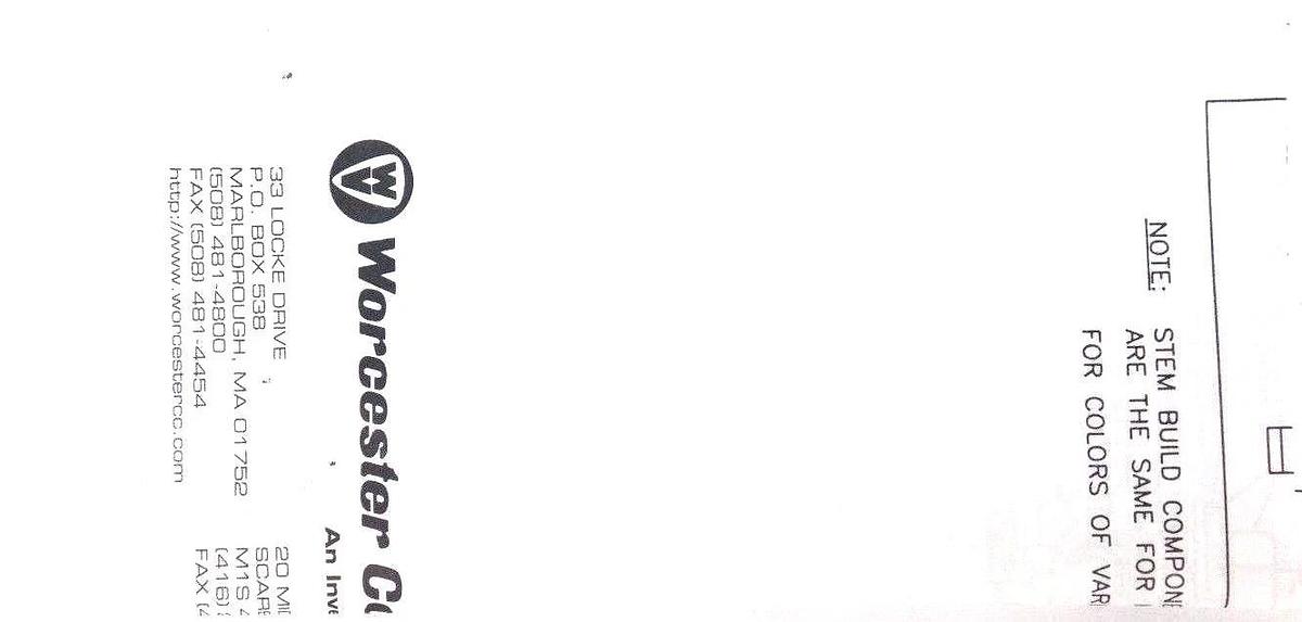 Used NEW WORCESTER CONTROLS RK44RER17 REPAIR KIT 1/2, 3/8, 1/4, RK44RE R17