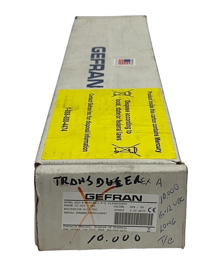 Gefran M32-6-M-P10M-1-5-D 2130X000X00 Melt Pressure Transducer F041950 NSMP