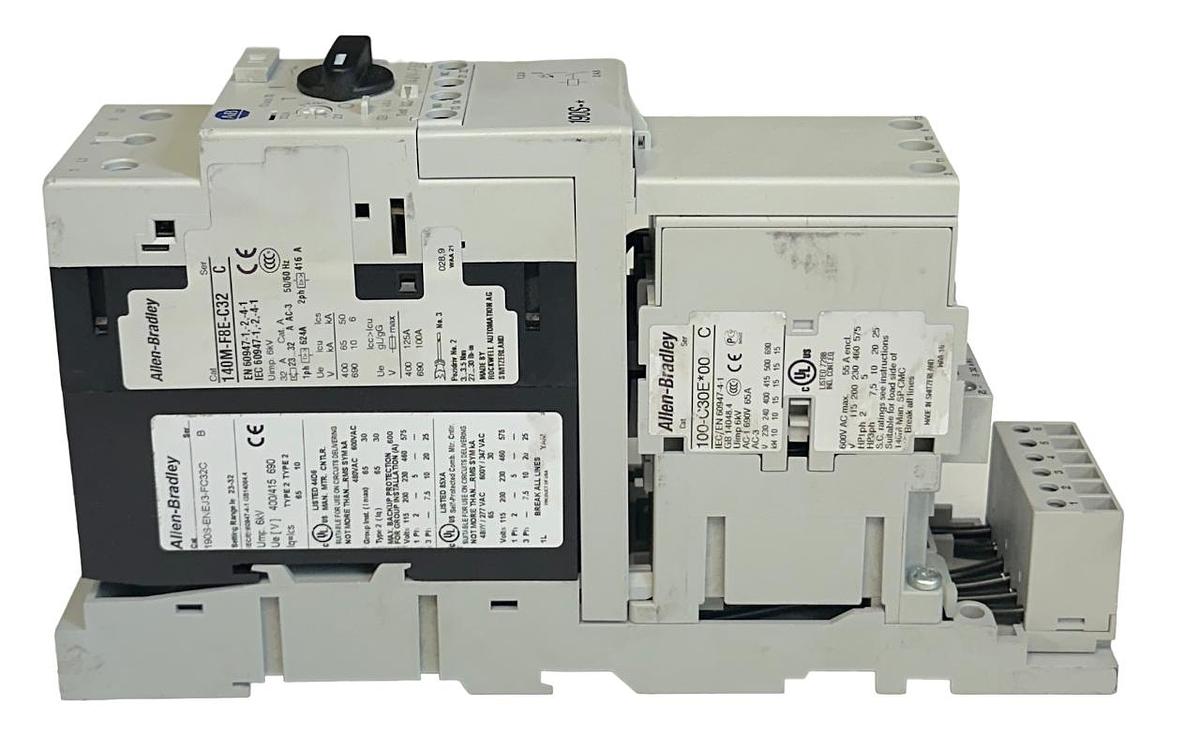 Used ALLEN BRADLEY 190S-ENEJ3-FC32C /B COMPACT COMB STARTER W/ BREAKER 23-32A USNP