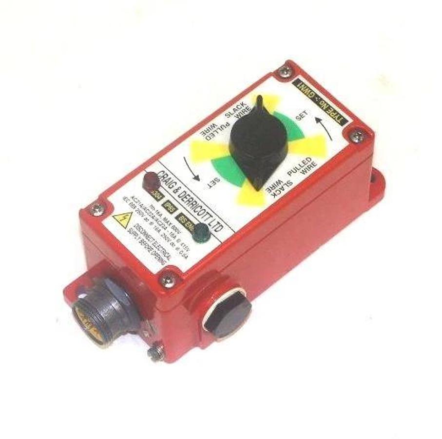 Used CRAIG & DERRICOTT GWN1 GRAB WIRE SWITCH UNIT, 50M, CD-GW/N1-PW6-RG