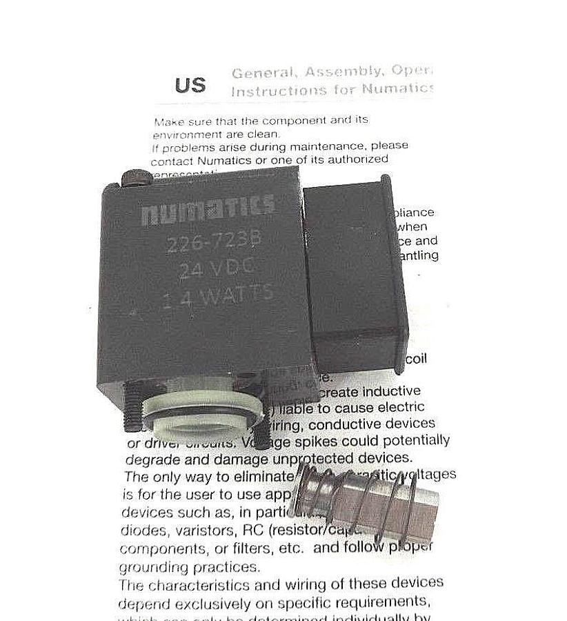 Used NEW NUMATICS 226-723B SOLENOID VALVE 24VDC, .06A