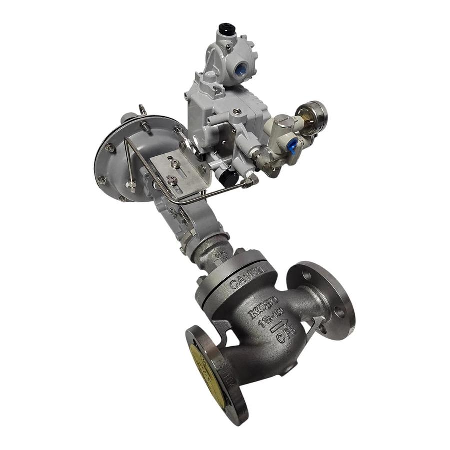 Koso 501T 1.5"x1.5" S/S Control Globe Valve w/ Rotork YT-1000 E/P Positioner NEW