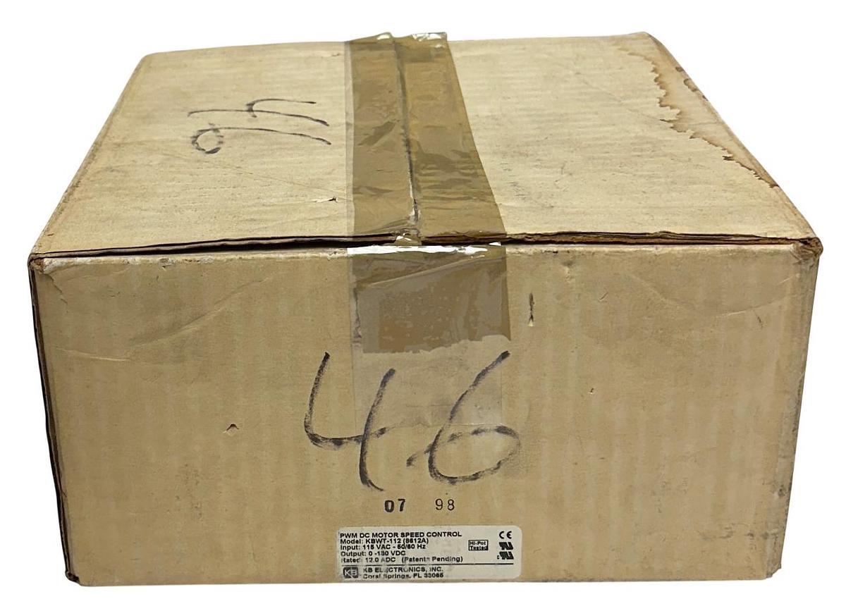 Used KB ELECTRONICS KBWT-112 ( 8612A ) PWM DC MOTOR SPEED CONTROL 115VAC INPUT NSPI