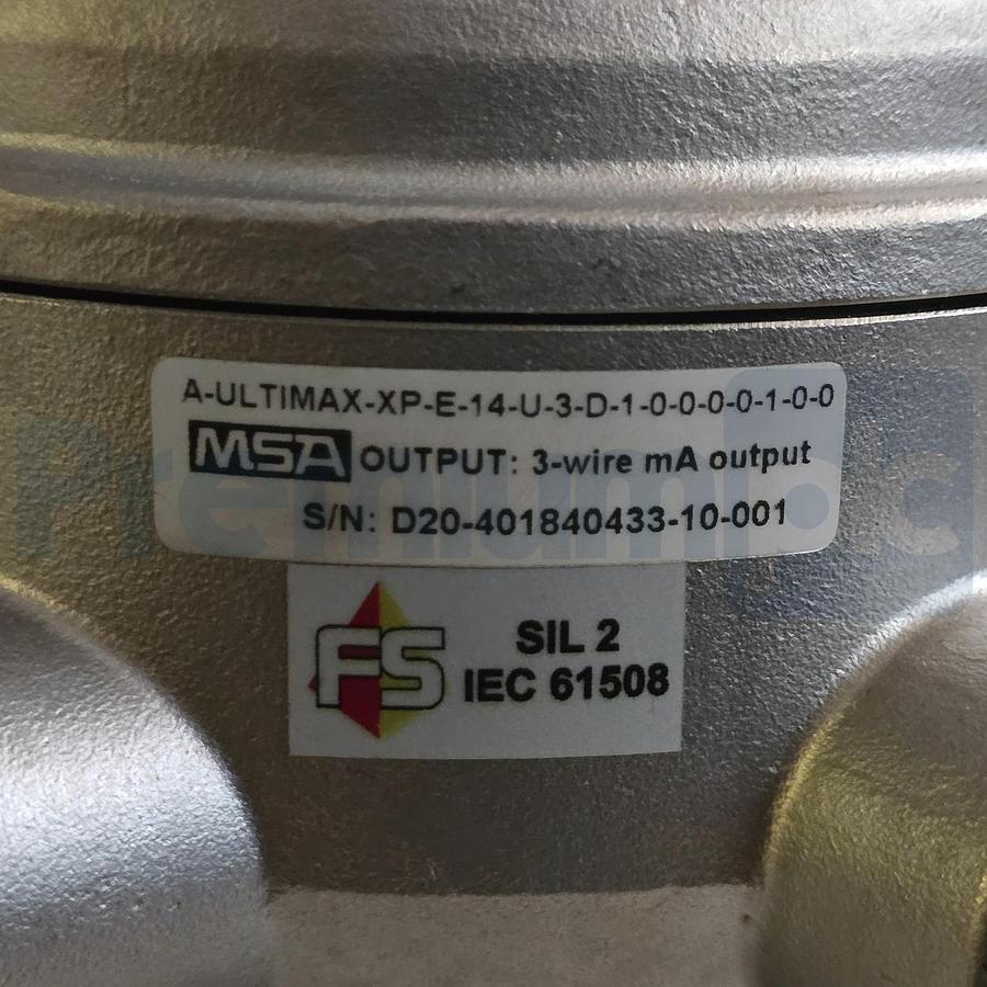 Used MSA Ultimax XE Gas Monitor A-ULTIMAX-XP-E-14-U-3-D-1-0-0-0-0-1-0-0 w/o Sensor