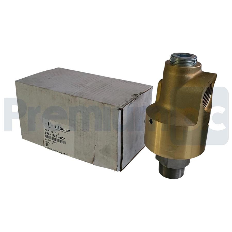 Deublin 555-000-002 | 555000002 Brass Rotary Union 1-1/2" NPT LH Thread NSMP