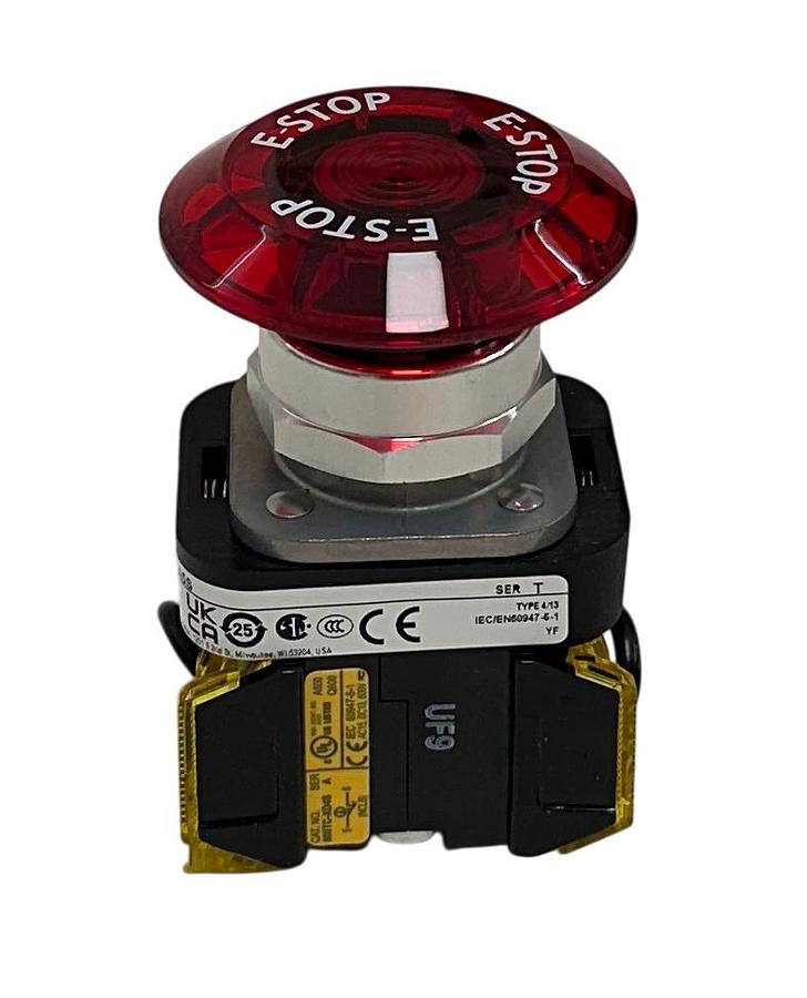 Used ALLEN BRADLEY 800TC-FXJE6A5S /T 30mm PUSH-PULL DEVICE 800T PUSH BUTTON RED NSMP