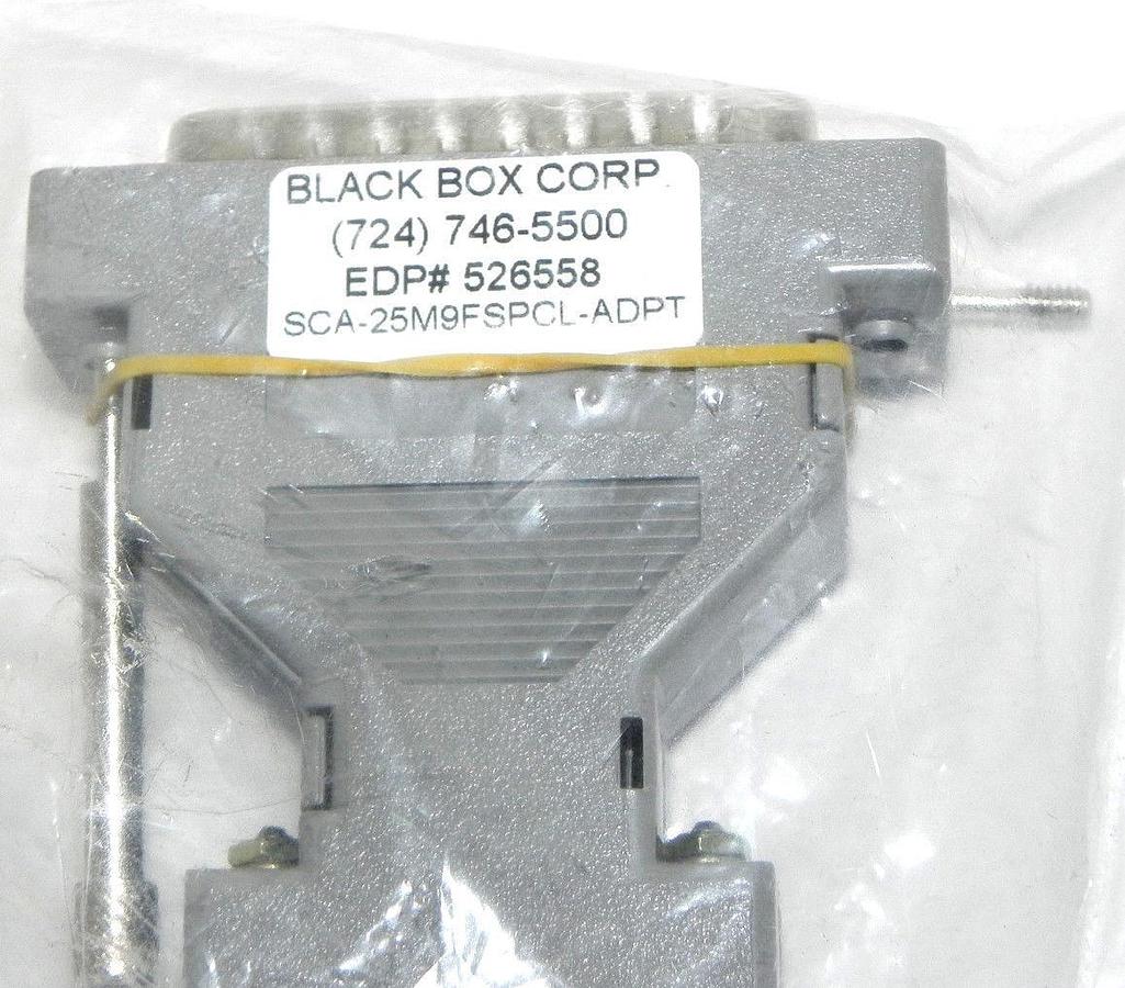 Used LOT OF 3 NEW BLACK BOX CORP. EDP# 526558 ADAPTERS SCA-25M9FSPCL-ADPT