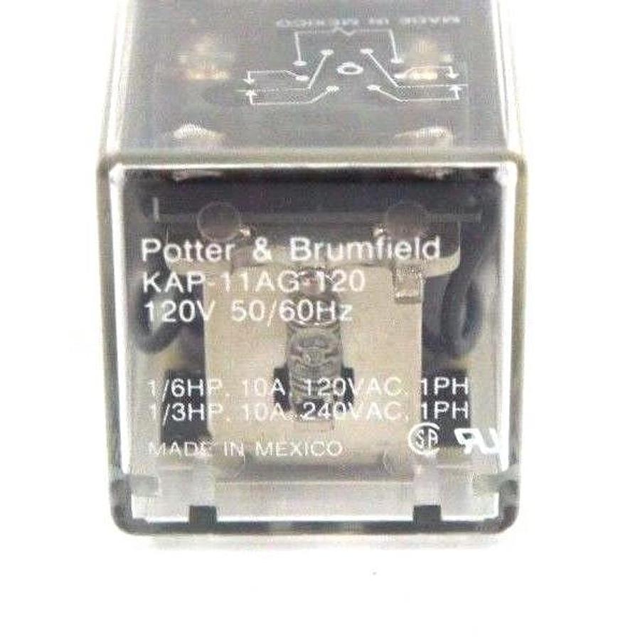 Used POTTER & BRUMFIELD KAP-11AG-120 RELAY 120V, 50/60HZ, KAP11AG120