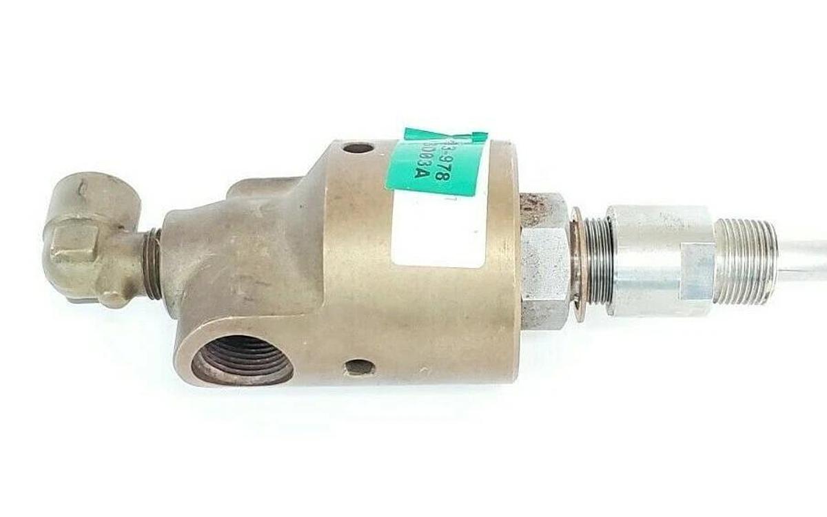 Used DEUBLIN 255-000-284 ROTARY UNION JOINT W/ ~4FT METAL EXHAUST HOSE 255000284