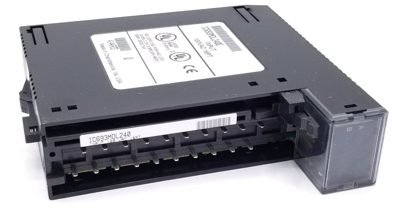 Used GE FANUC IC693MDL240E INPUT MODULE 120VAC INPUT 16PT MISSING WIRING TERMINAL