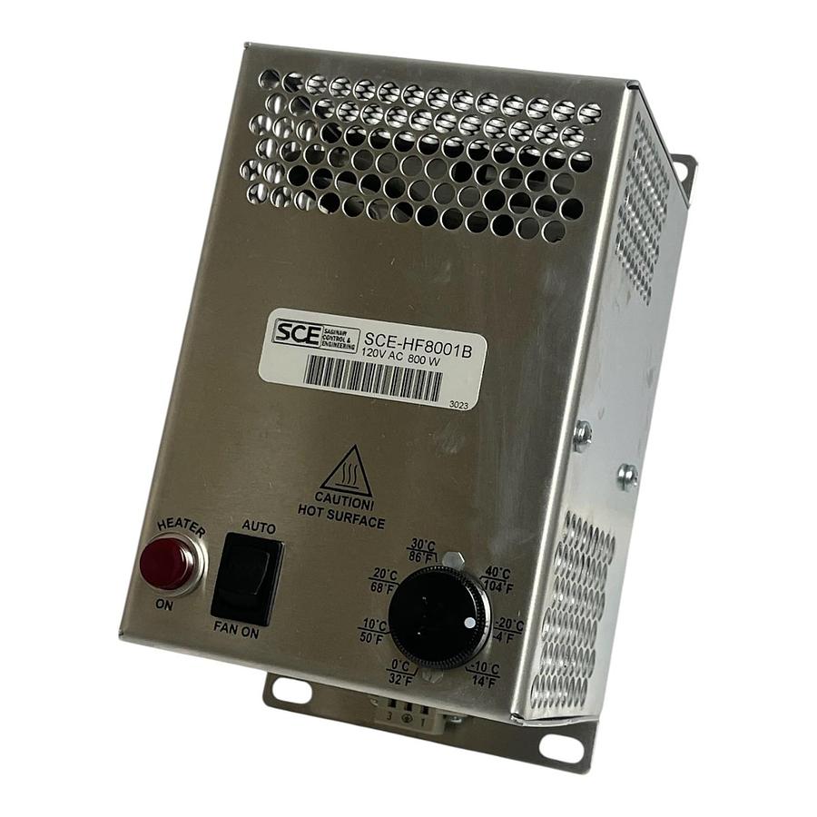 Used Saginaw SCE-HF8001B Enclosure Fan Heater w/ Thermostat 800W 120V - New Surplus