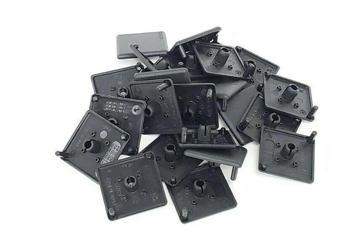 Used LOT OF 25 NEW BOSCH REXROTH 842502674 COVER CAPS 45X45MM BLACK 842-502-674