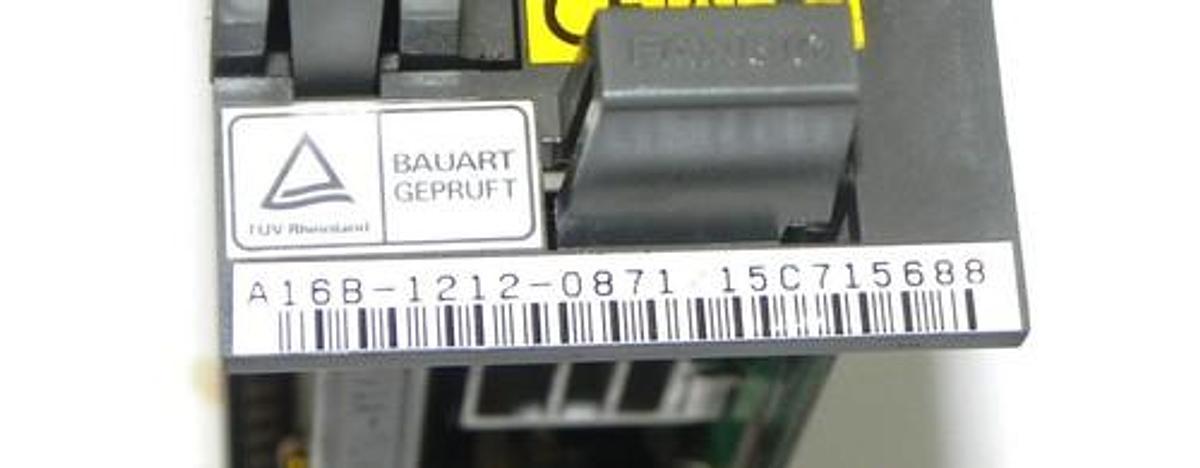 Used FANUC A16B-1212-0871/15C POWER SUPPLY BOARD W/ A20B-8001-0121/03A PROCESSOR