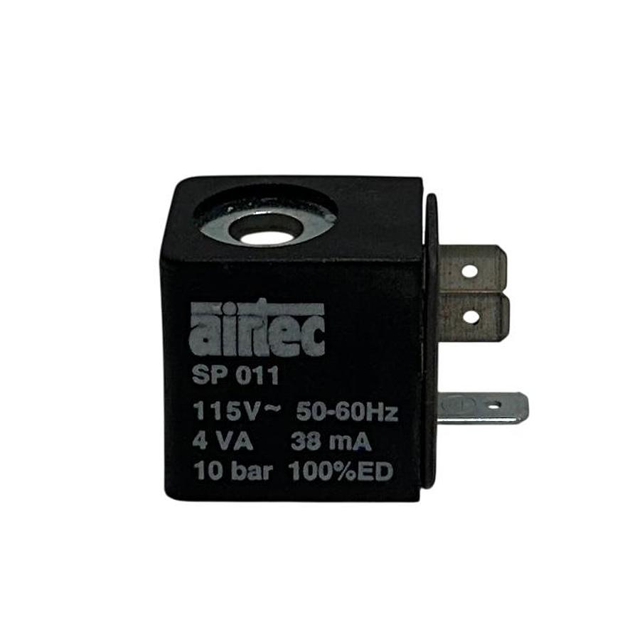 Used AIRTEC SP 011 / SP011 OEM SOLENOID COIL 115V 50-60Hz 4VA 38mA 10bar 100%ED NSNP