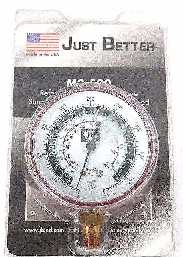 Used NEW JUST BETTER M2-500 REFRIGERATION PRESSURE GAUGE M2500