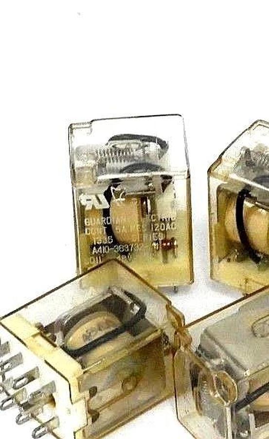 Used LOT OF 4 GUARDIAN ELECTRIC A410-363732-14 RELAYS COIL 48V DC, A41036373214