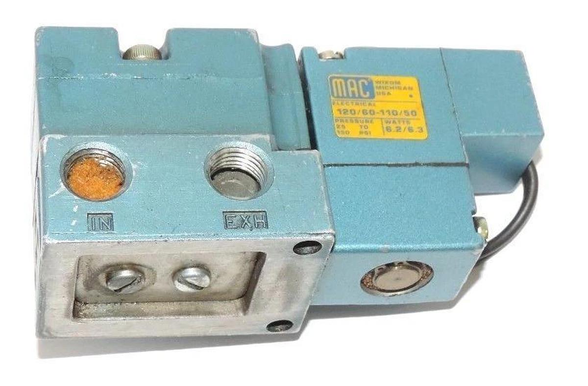 Used MAC VALVES INC 6112B-PM-111CA CONTROL VALVE 25-150 PSI 6112BPM111CA
