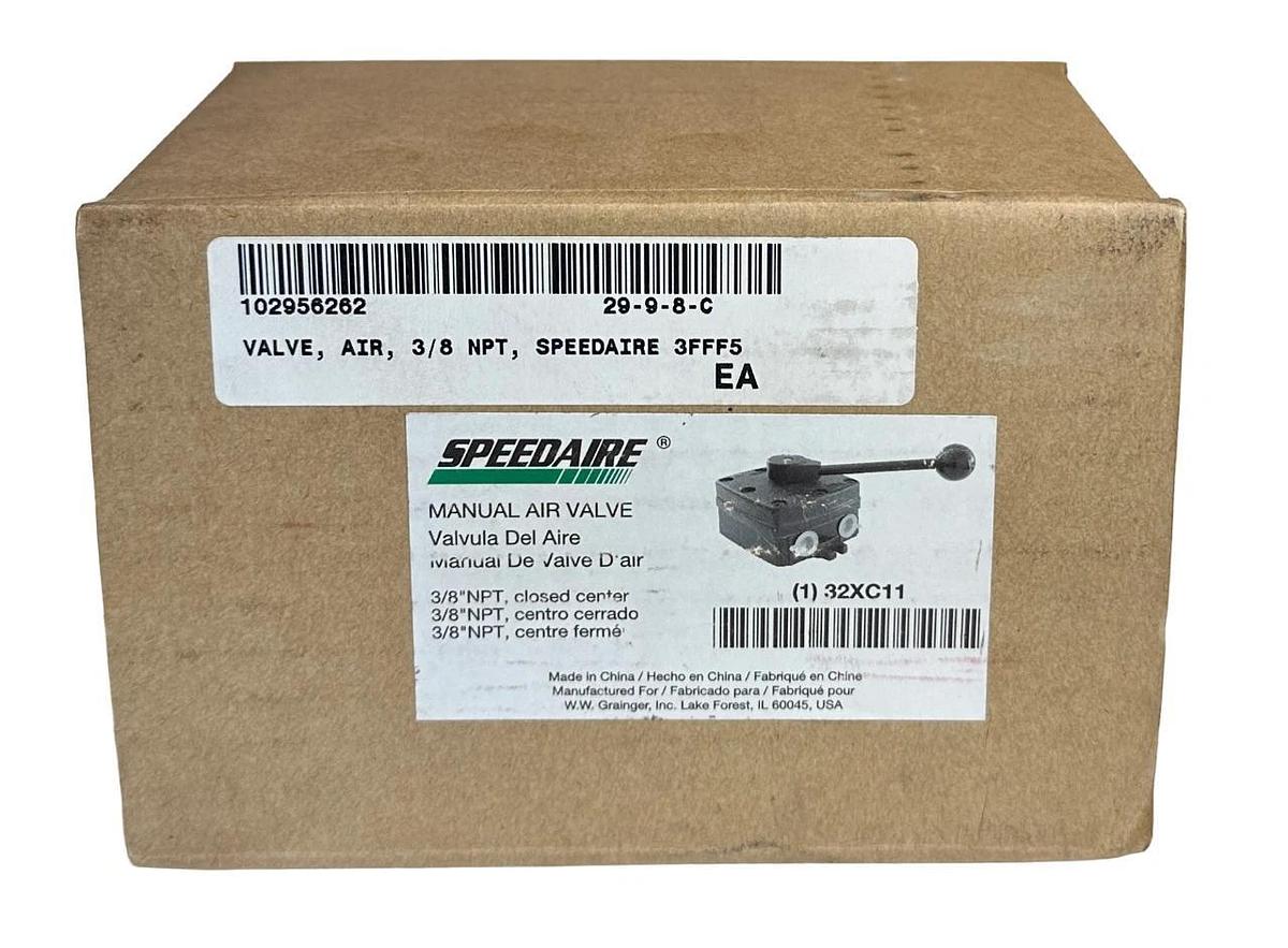 NEW SPEEDAIRE 32XC11 MANUAL AIR VALVE 3/8'' NPT CLOSED CENTER NSMP