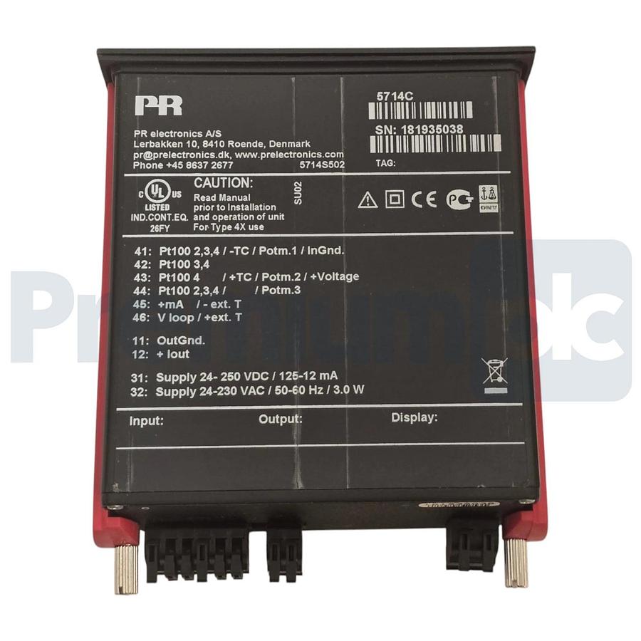 PR electronics 5714C Programmable LED Indicator 4-Digit 1/8 DIN 24-230VAC/DC NEW