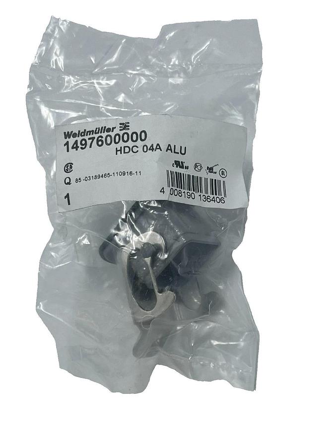 Used Weidmuller 1497600000 HDC 04A ALU Heavy Duty Connector Base Bulkhead Mount Size