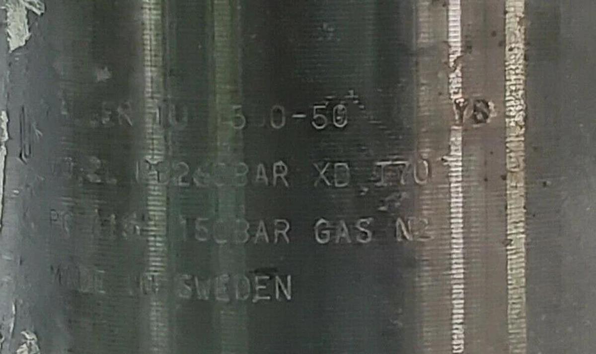 Used KALLER TU-1500-50 NITROGEN GAS SPRING 150 BAR GAS