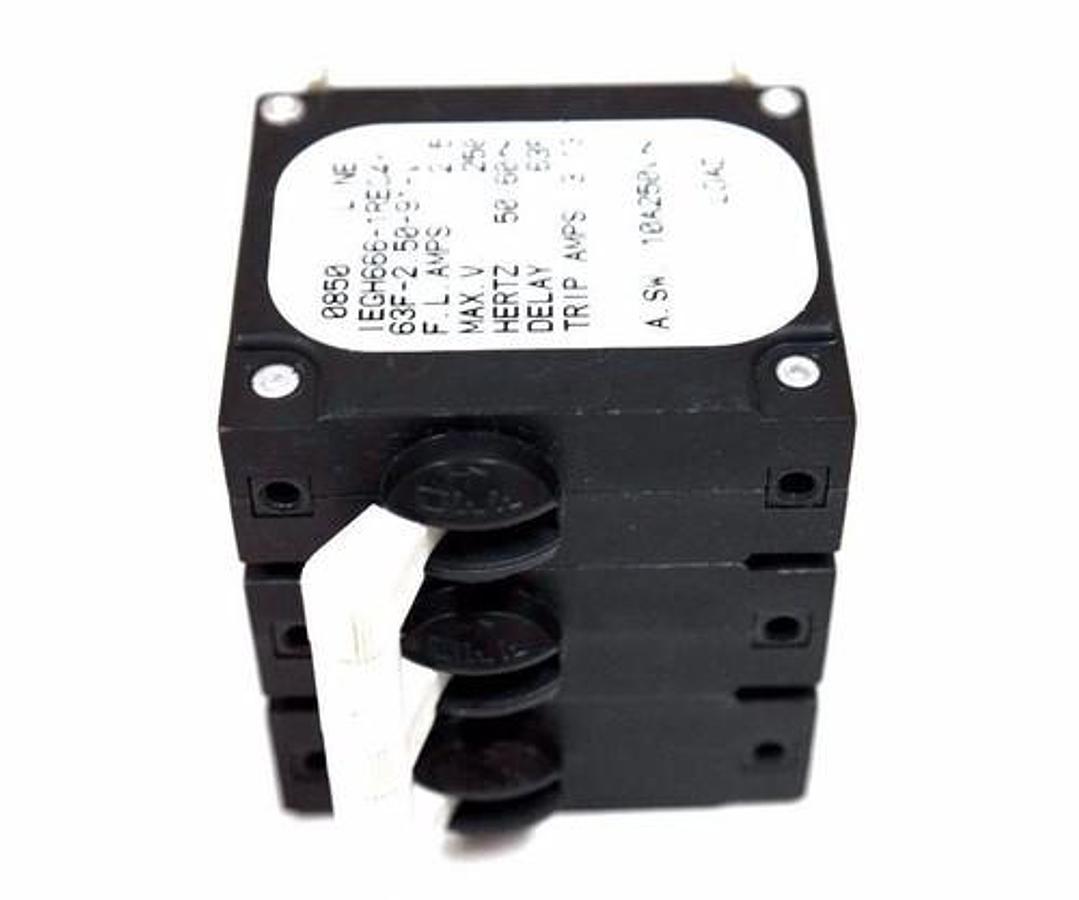 Used NEW AIRPAX IEGH666-1REC4-63F-2.50-91-V BREAKER IEGH666-1REC4 2.5AMP